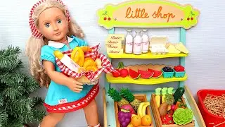 Dolls' Supermarket Challenge: Learn Food Vocabulary!
