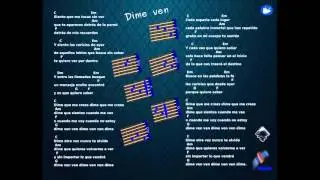 acordes guitarra de  dime ven