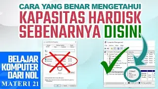 Mengetahui kapasitas hardisk sebenarnya di laptop