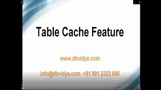 Oracle Table  Cache Performance