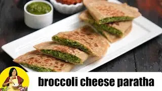 Broccoli and Cheese Parathas by Tarla Dalal