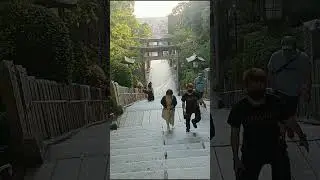 神社から海までまっすぐな道-光の道