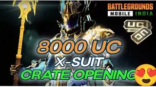 8000 UC CRATE OPENING || X SUIT POSEDIAN PART 3 || BGMI CRATE OPENING || Frost RideR