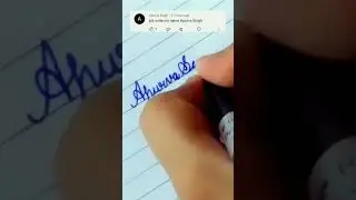 Apurva Singh in cursive writing #sanahandwritting #shortsvideo #cursivehandwritting #viralshort