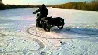 мой днепр первый раз пробует себя на льду