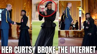 Cynthia Receives MBE From Prince William |  Cynthia's Elegant Curtsy to Prince William Wins Hearts