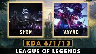 SHEN TOP vs VAYNE || KDA 6/1/13 || Resolve Keystone Rune || Season 9