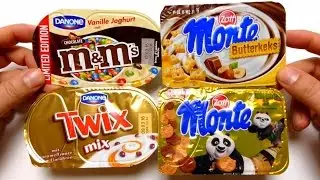 Danone TWIX Mix & M&M's + Zott Monte Cookie & Panda - Dessert from Germany 🇩🇪