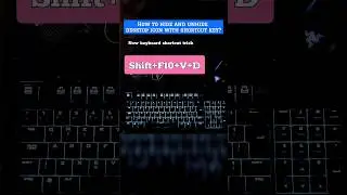 new shortcut keys desktop icons hide and unhide | show hidden icon in desktop screen 