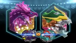 Beyblade burst app~Wakiya vs Unknown blader (Wyvron W2 vs Yegdrion Y2)