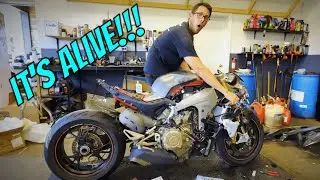 IT'S ALIVE! SALVAGE Ducati Panigale V4 First Start! (Pt.3)