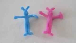 kid learning bunnies on wall