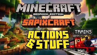 MINECRAFT | BEDROCK | SAPIXCRAFT/ACTIONS & STUFF | TRAINS! | PC ULTRAWIDE LIVESTREAM