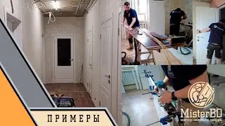 В процессе работы установки дверей