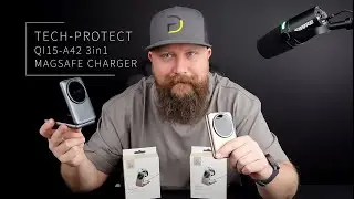 Elegancka, Składana Ładowarka Magnetyczna 3w1 - Tech-Protect QI15-A42 Wireless Magsafe Charger