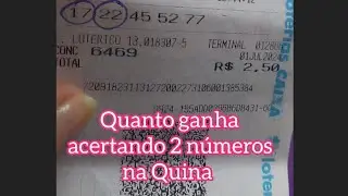 Quanto ganha acertando 2 números na Quina? #loteria #quina #lotofacil