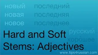 Hard and Soft Stems (II) – Adjectives