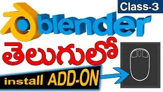 Blender Beginner Tutorial - Class 3: Install Screencast_Key_Status_Tool Add-on | Blender Tutorials