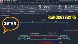 Cross section area in AutoCAD road  section plotting in AutoCAD.     chapter #1