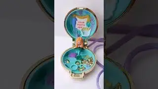 1993 Polly Pocket Seashine Mermaid Locket 100% complete #pollypocketvintage #pollypocket #mermaid