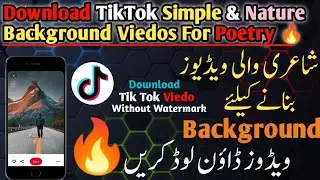 How To Download 4K Background & Urdu Poetry For Tiktok Videos In Pintrest App || Pintrest