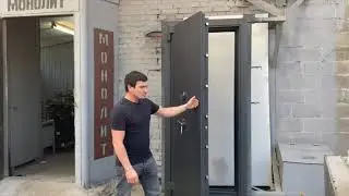 Сейфовая дверь в хранилище. Модель СТЕНА бункерная, антирейдерская дверь от компании МОНОЛИТ