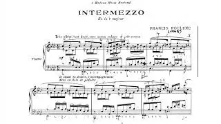 Francis Poulenc - Three Intermezzi [Score Video]