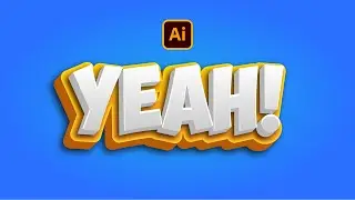 How to Create a Premium 3d Text Effect in Adobe Illustrator | Unique Font Effect