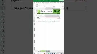 How to use the PPMT function #shorts