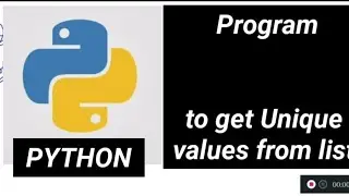 Python: Program to get Unique numbers from list , Important program with example