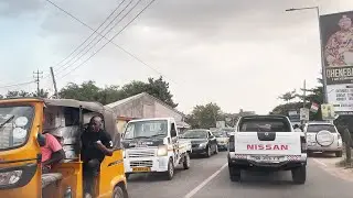 AFRICA DRIVE THROUGH THE CITY OF KUMASI - GHANA , ADUM TO AHODWO || AS111