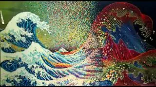 Closing, Mishima | Philip Glass (Hokusai Wave animation)