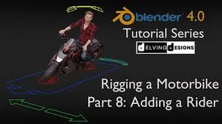 Blender 4.0 Tutorial Series: Rigging a Motorbike – Part 8/10: Adding a Rider