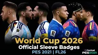 World Cup 2026 Official Sleeve Badges | Installation Guide | FL26 & PES 2021
