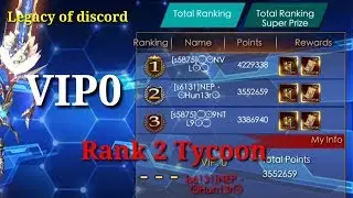 VIP 0 gets Rank 2 | Tycoon event | Legacy of Discord