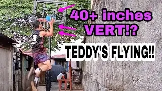 DUNKING WITH KNEE INJURY with Teddy Hoops.