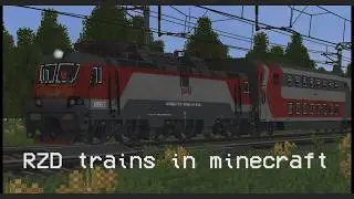 Russian trains in minecraft // Immersive Railroading mod - RZD trains