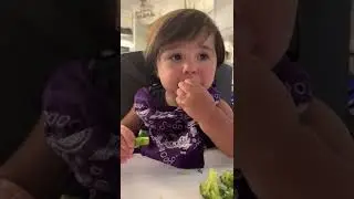 Baby Eating Broccoli  #mukbang