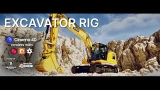 Excavator Rig for Cinema 4D