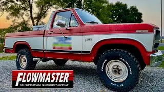 Flowmaster Super 44 Muffler on 1986 F150 300 I6!! Stock vs. Flowmaster Exhaust Comparison