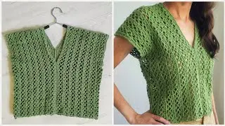 The Easiest Crochet Top / Crochet Pattern Diagram