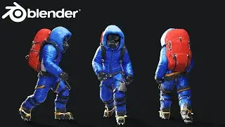 CREATE A REALISTIC MOUNTAIN CLIMBER CHARACTER in Blender!