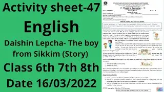 Activity sheet 47 class 6to8(16/3/2022) english/Activity sheet47 class6to8 /worksheet 47/worksheet47