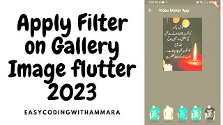 How to Apply filters on image flutter 2023 | Photo editor app  | part 2 | Video Editor app flutter