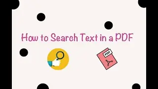How to Search Certain Texts in a PDF File
