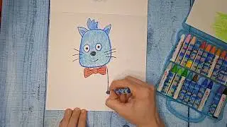Как нарисовать котика Бантика из мультика 