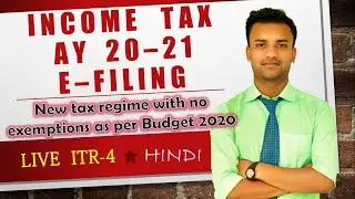 Income Tax ITR-4 LIVE e-filing Online|| New and old tax regime explained ||  A.Y. 2020-21