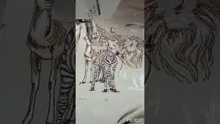 Вышивается дизайн "Саванна" на #JANOMEMEMORYCRAFT500E