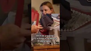 Some presenters try to build a shark head
