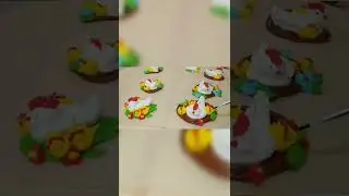 🐣🐤🐥 Пасхальный декор своими руками. Айсинг. Украшение для кулича.  #shorts